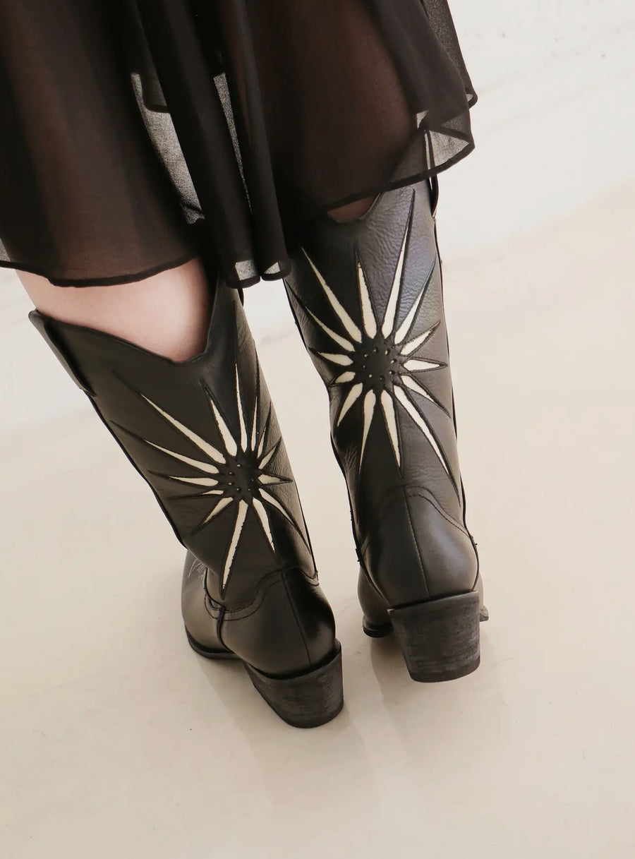 Moonrise Leather Western Cowboy Boots - Coastal Cowgirls