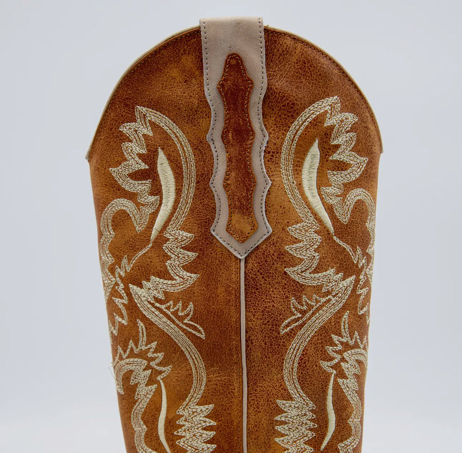 Journey Tan Leather Western Cowboy Boots - Coastal Cowgirls