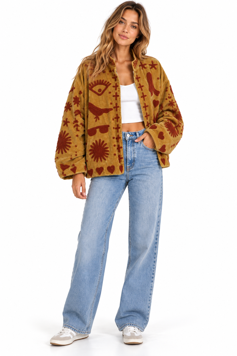 Dream On Hand-Embroidered Velvet Jacket
