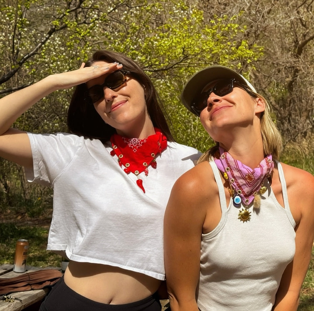 Western Charm Bandana Necklace Scarf – Boho Statement Neck Scarf