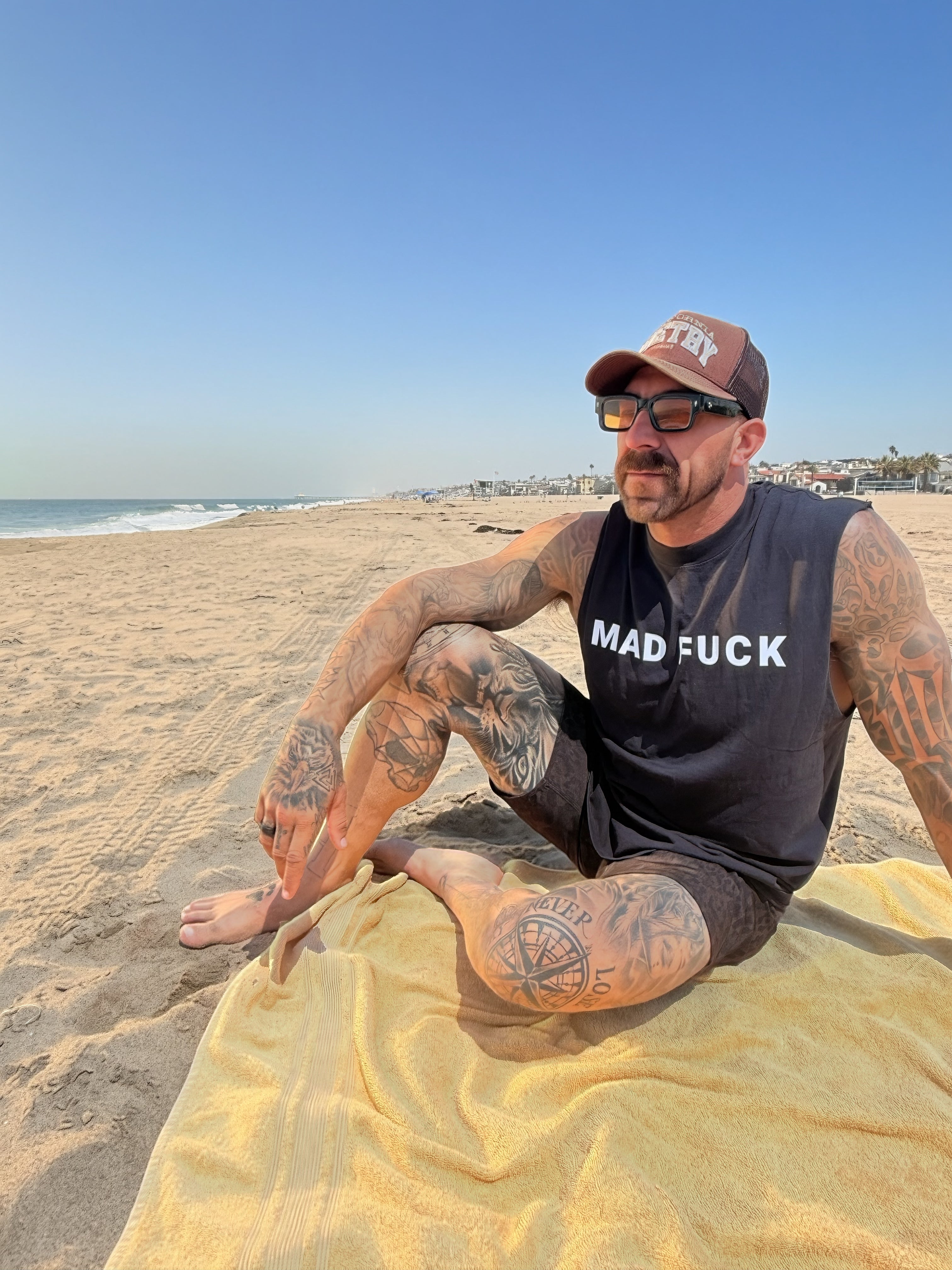 Mad Fuck Black Cotton Muscle Tee