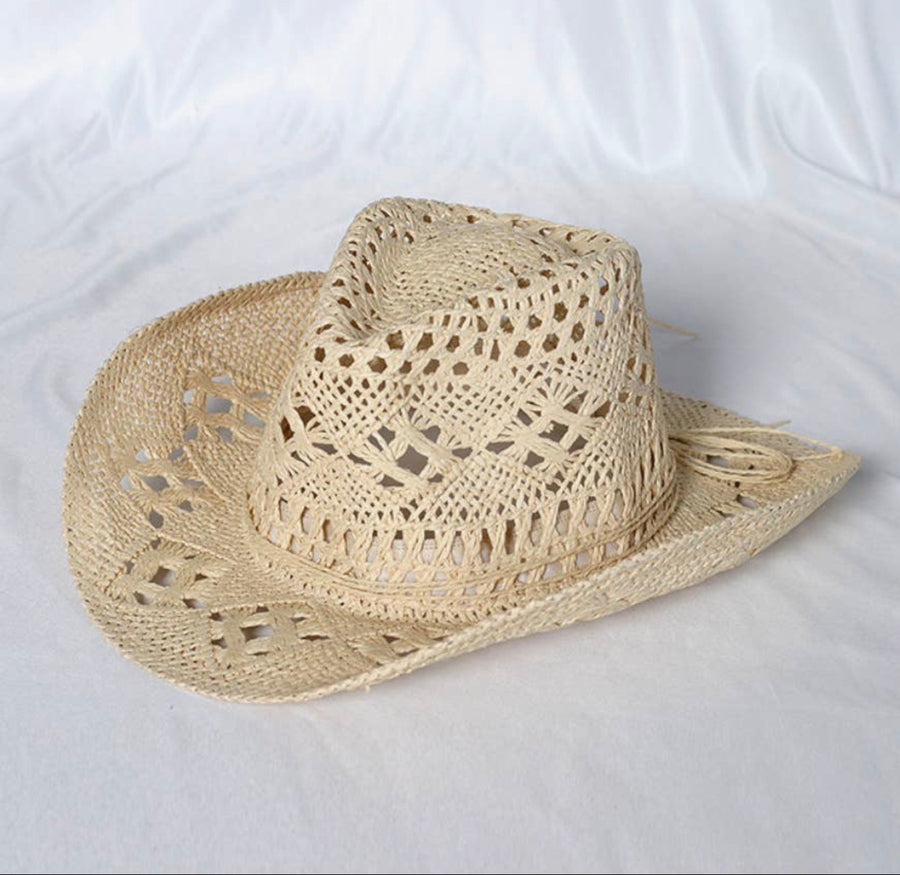 Woven Straw Cowboy Hat | Lightweight Western Sun Hat for Women