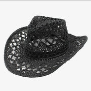 Woven Straw Cowboy Hat | Lightweight Western Sun Hat for Women