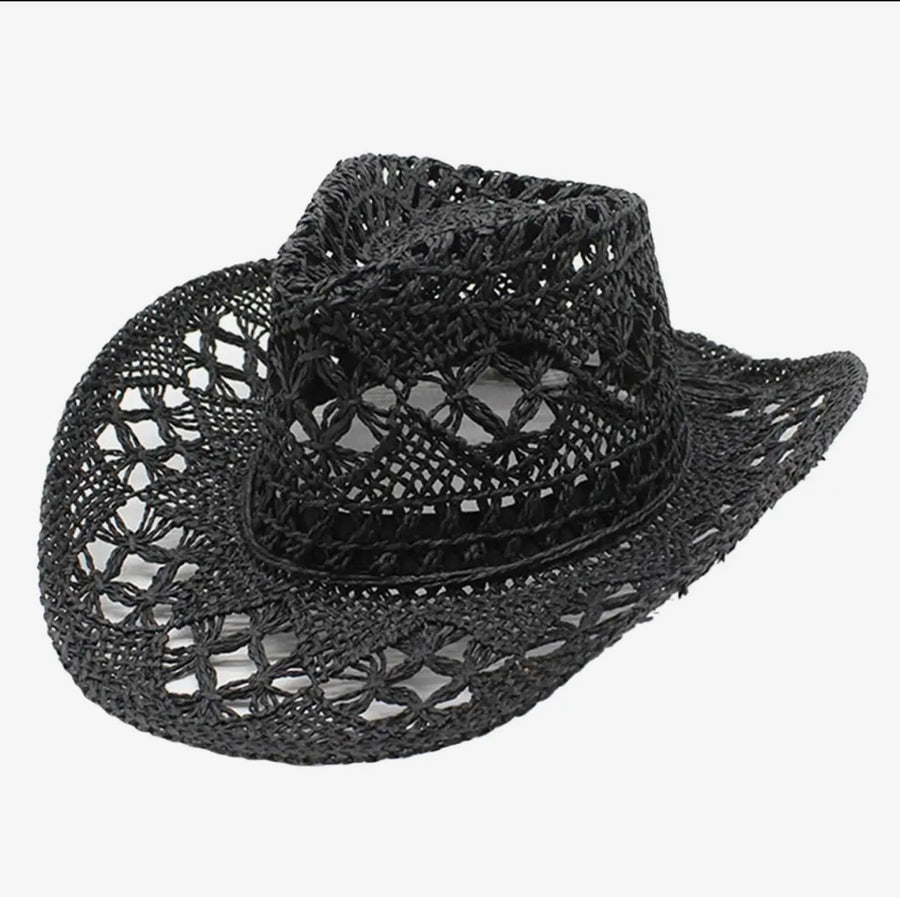 Woven Straw Cowboy Hat | Lightweight Western Sun Hat for Women