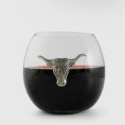 Longhorn Stemless Wine Glass