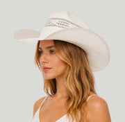 High Noon Wide Brim Straw Cowboy Hat | Women’s Classic Western Hat