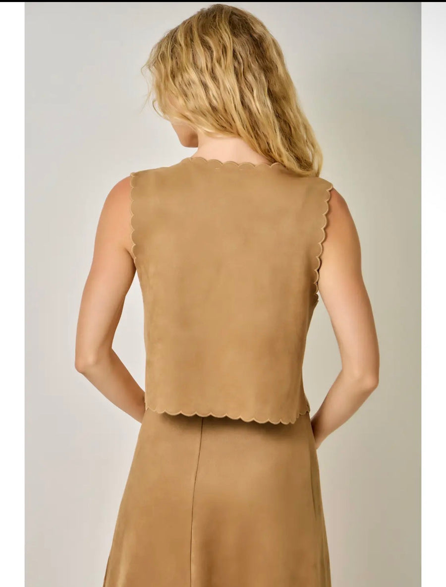 Desert Bloom Western Eyelet Tie-Front Vest