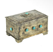 Small 9-Stone Turquoise Box | J. Alexander Rustic Silver