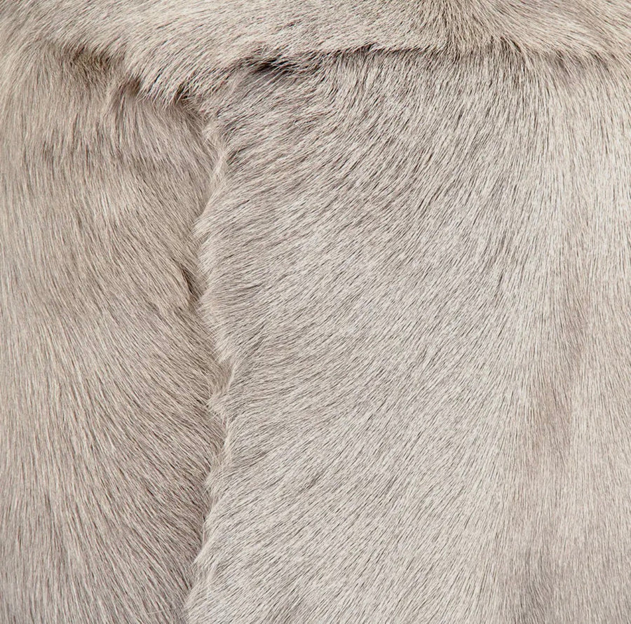 Premium Western Real Goat Fur Ottoman Pouf