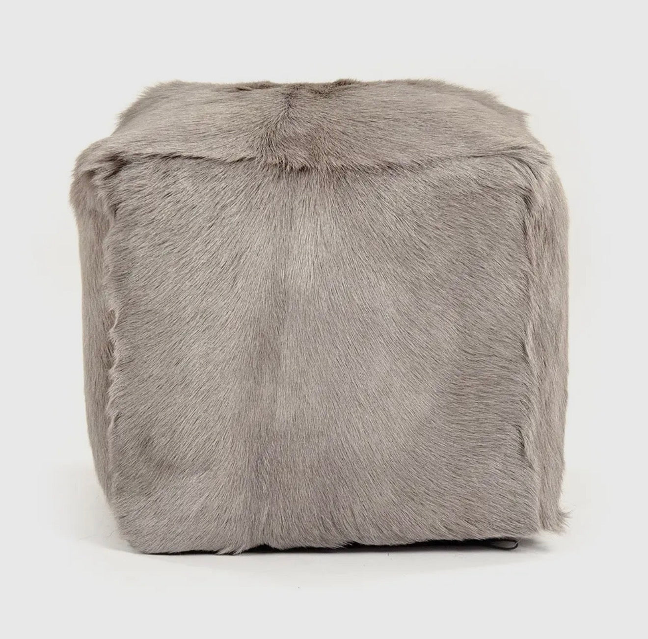 Premium Western Real Goat Fur Ottoman Pouf