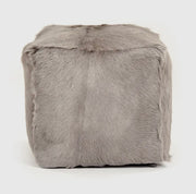 Premium Western Real Goat Fur Ottoman Pouf