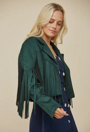 Emerald Fringe Jacket