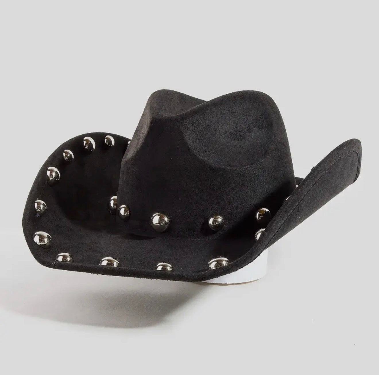 Black Studded Western Cowboy Hat