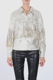 Metallic Tassel Detail & Studded Jacket