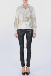 Metallic Tassel Detail & Studded Jacket