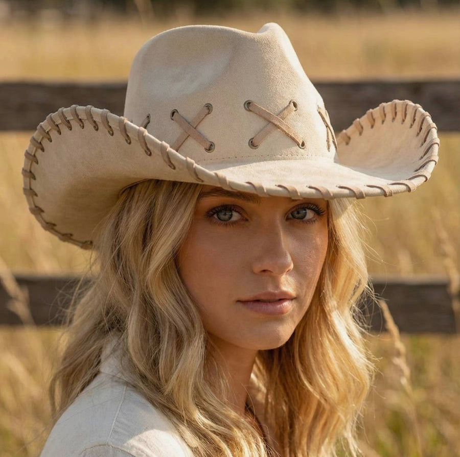 Creme Braided Cowboy Hat