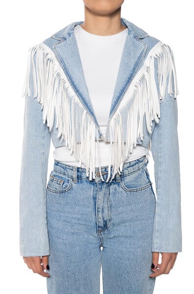 Levi s celebrity ex boyfriend fringe jacket