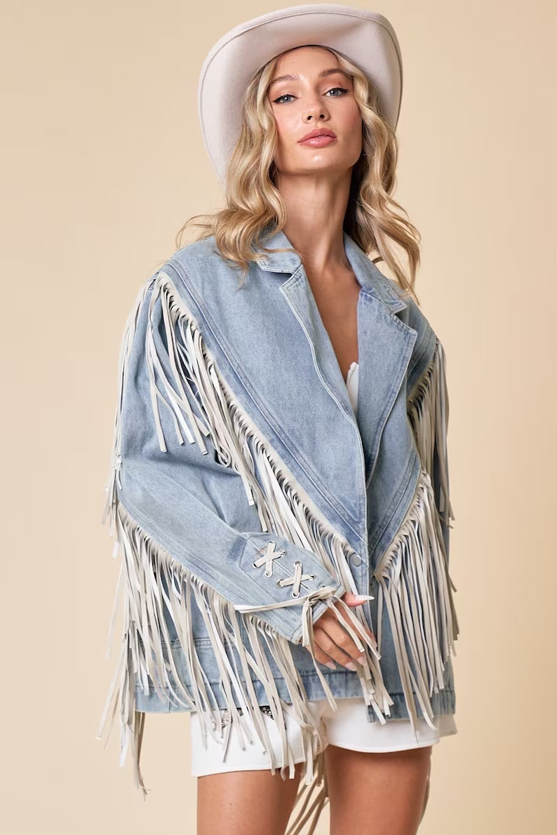 Lola Fringe Jean Jacket