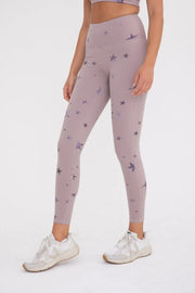 Leggings de yoga de cintura alta con estrellas jaspeadas